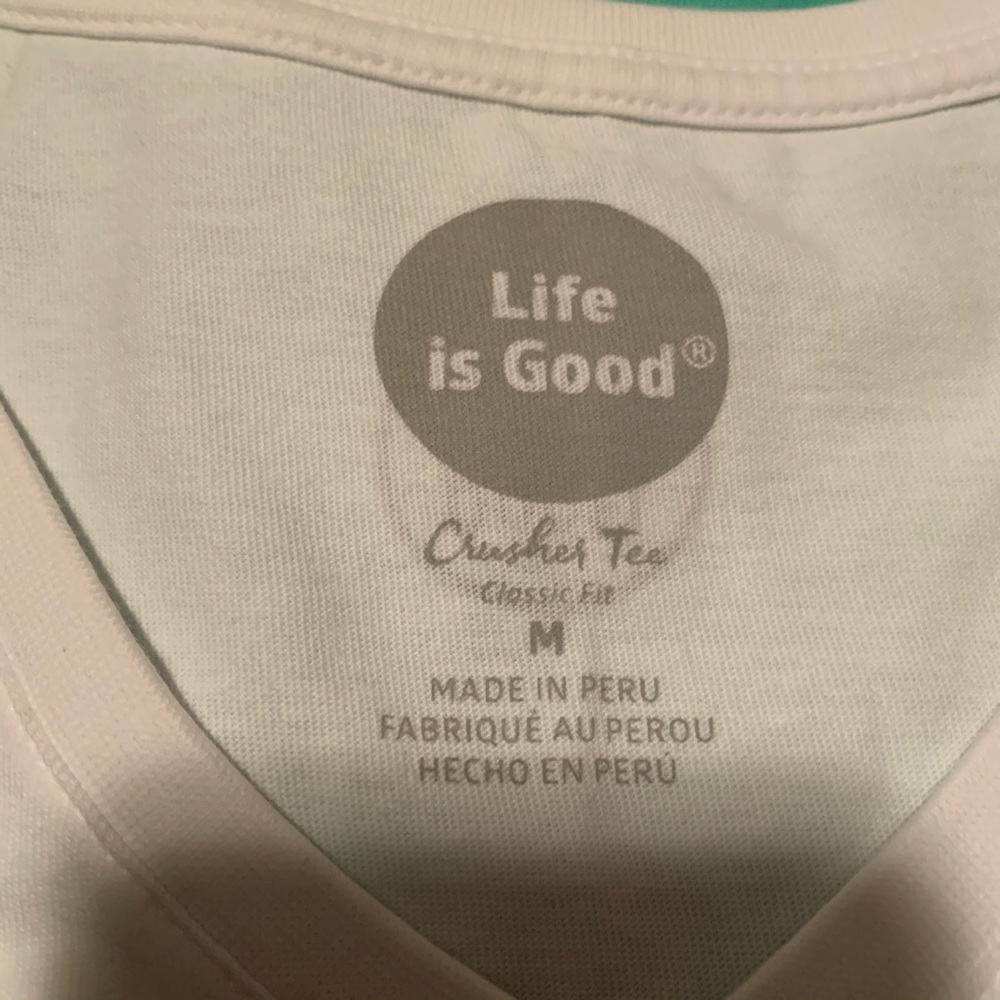 Life is Good SS Crusher Vneck Ombre Green Summer Love M - Picture 6 of 6